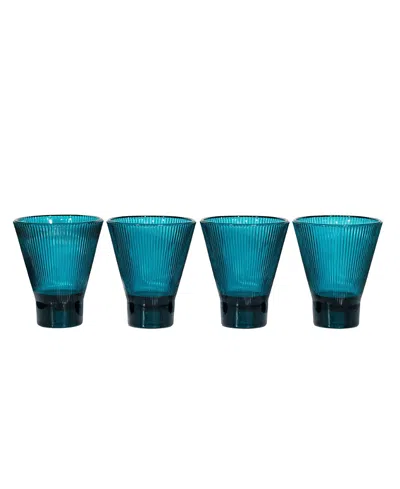 Ozaiz Zai Tumbler, Set Of 4 In Blue