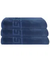 Ozan Premium Home 3pc Milos Greek Key Pattern Bath Sheet Set