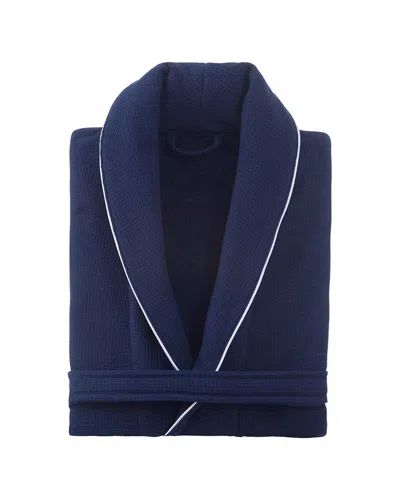 Ozan Premium Home 470 Thread Count Majesty Collection Waffle Terry Bathrobe In Blue
