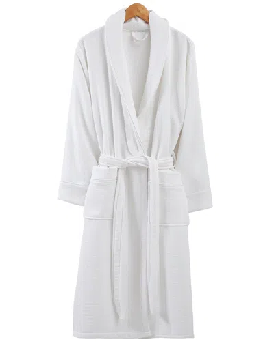 Ozan Premium Home 470 Thread Count Majesty Collection Waffle Terry Bathrobe  With Satin Trim In Multi