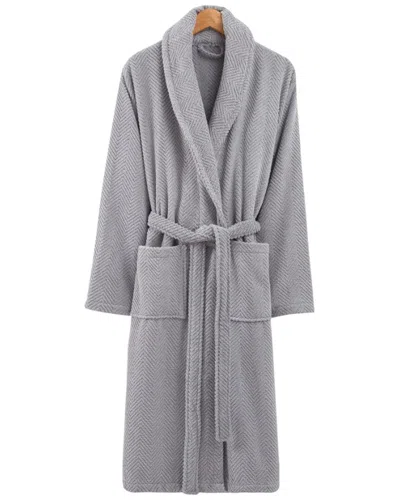 Ozan Premium Home 480 Thread Count Chevron Luxury Collection Unisex Bathrobe In Multi