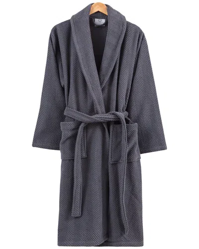 Ozan Premium Home 480 Thread Count Chevron Luxury Collection Unisex Bathrobe In Multi