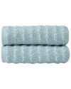Ozan Premium Home Azure 2pc Hand Towel In Blue