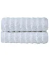 Ozan Premium Home Azure 2pc Hand Towel In White