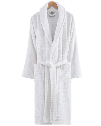 Ozan Premium Home Azure Bathrobe In White