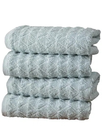 OZAN PREMIUM HOME OZAN PREMIUM HOME AZURE COLLECTION 4PC HAND TOWEL SET