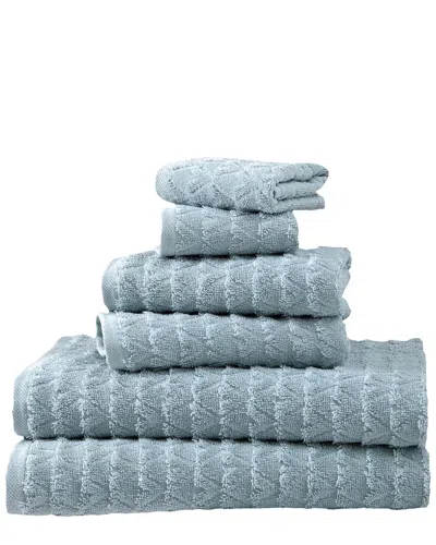 Ozan Premium Home Azure Collection 6pc Towel Set In Blue
