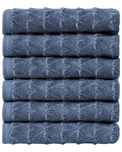 Ozan Premium Home Azure Collection 6pc Washcloth Set