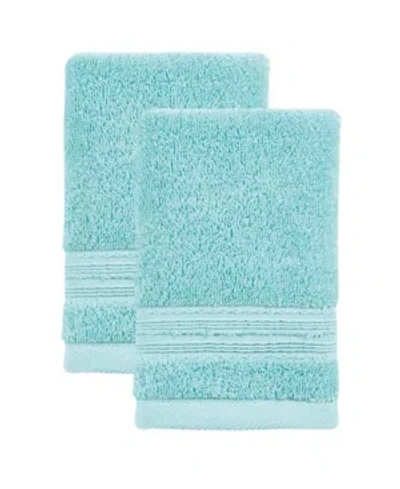 Ozan Premium Home Cascade Washcloth 2-pc. Set Bedding In Aqua
