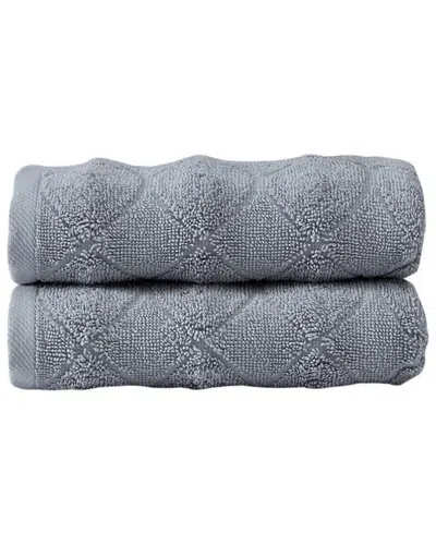 Ozan Premium Home Esperance 2pc Hand Towel In Grey