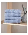 Ozan Premium Home Esperance 4pc Washcloth In Blue