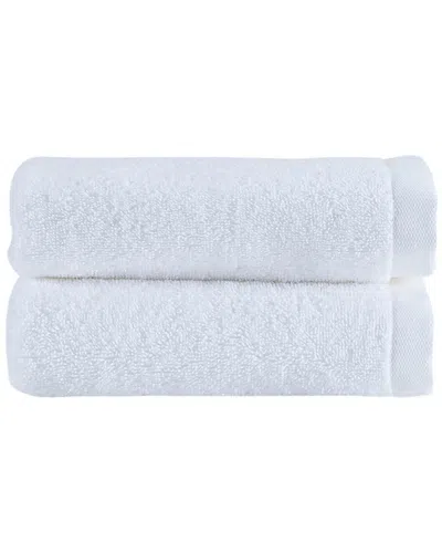 Ozan Premium Home Horizon Hand Towels Set Of 2 In White