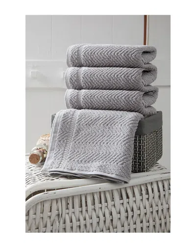 Ozan Premium Home Maui Washcloths (set Of 4) In Grey