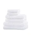 Ozan Premium Home Milos Greek Key 100% Turkish Cotton 6-pc. Bath Towel Sets In White