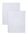 Ozan Premium Home Milos Greek Key Design Collection 100% Turkish Cotton Bath Sheet, 40" X 60" In White