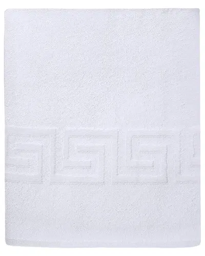 Ozan Premium Home Milos Greek Key Pattern Single Bath Sheet In White