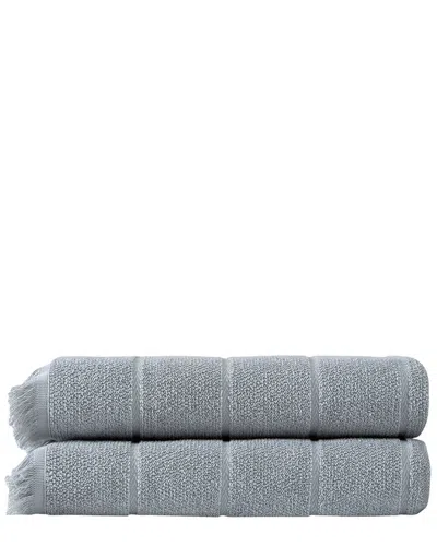 Ozan Premium Home Mirage Collection 2pc Bath Towel Set In Gray