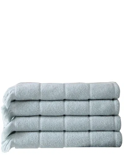 Ozan Premium Home Mirage Collection 4pc Bath Towels In Blue