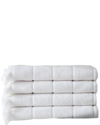 Ozan Premium Home Mirage Collection 4pc Bath Towels In White