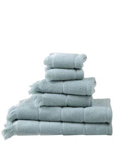 Ozan Premium Home Mirage Collection 6pc Towel Set In Blue