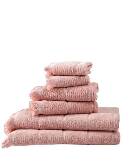 Ozan Premium Home Mirage Collection 6pc Towel Set In Pink