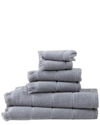 Ozan Premium Home Mirage Collection 6pc Towel Set In Gray