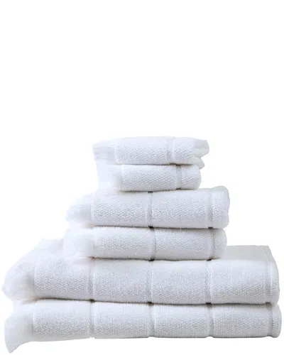 Ozan Premium Home Mirage Collection 6pc Towel Set In White
