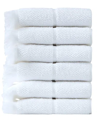 Ozan Premium Home Mirage Collection 6pc Washcloth Set In White