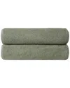 Ozan Premium Home Opulence Bath Sheets Set Of 2 In Olive