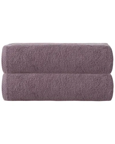 Ozan Premium Home Opulence Bath Towels Set Of 2 In Purple