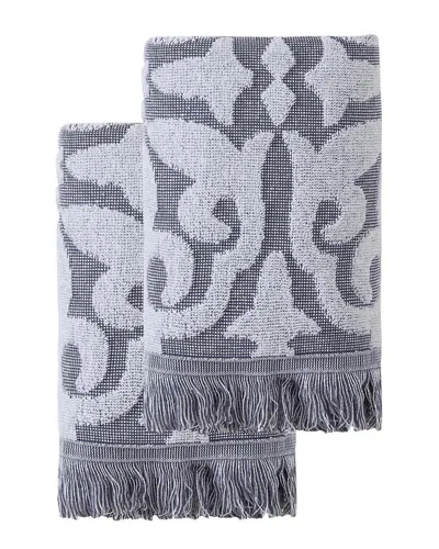 Ozan Premium Home Panache Hand Towels 2pc Set In Blue
