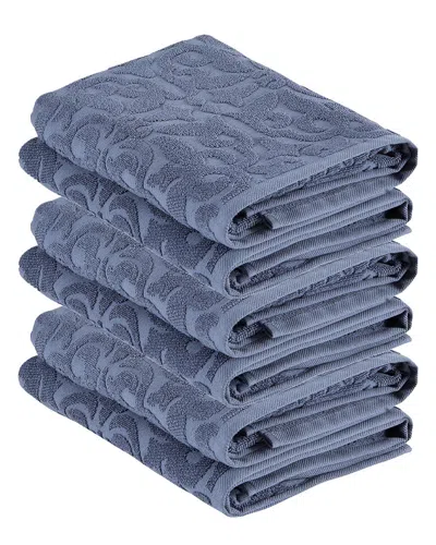 Ozan Premium Home Patchouli 6pc Washcloth In Blue