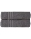 Ozan Premium Home Sienna Bath Towels Set Of 2 In Grey