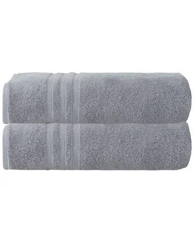 Ozan Premium Home Sienna Bath Towels Set Of 2 In Grey