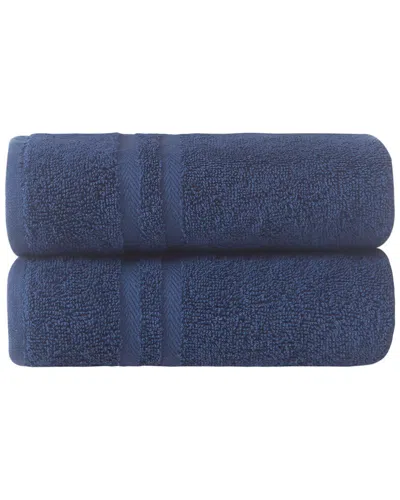 Ozan Premium Home Sienna Hand Towels Set Of 2 In Blue