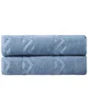 Ozan Premium Home Sovrano 2pc Bath Sheets In Blue