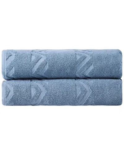 Ozan Premium Home Sovrano 2pc Bath Sheets In Blue