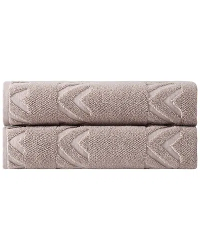 Ozan Premium Home Sovrano 2pc Bath Towels In Beige