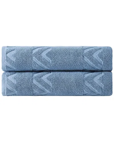 Ozan Premium Home Sovrano 2pc Bath Towels In Blue