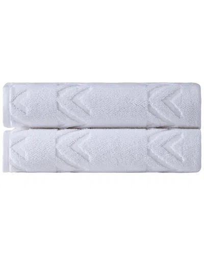 Ozan Premium Home Sovrano 2pc Bath Towels In White
