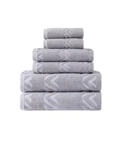 Ozan Premium Home Turkish Cotton Sovrano Collection 6-pc. Bath Towel Sets In Light Gray