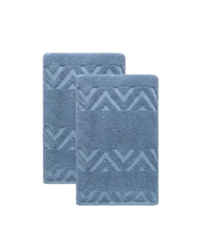 Ozan Premium Home Turkish Cotton Sovrano Collection Luxury 2-pc. Bath Towel Set In Blue