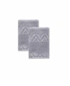 Ozan Premium Home Turkish Cotton Sovrano Collection Luxury 2-pc. Hand Towel Set In Light Gray
