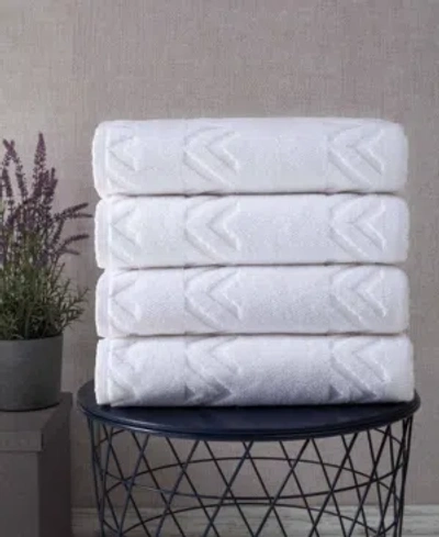 Ozan Premium Home Turkish Cotton Sovrano Collection Luxury 4-pc. Bath Towel Sets In White