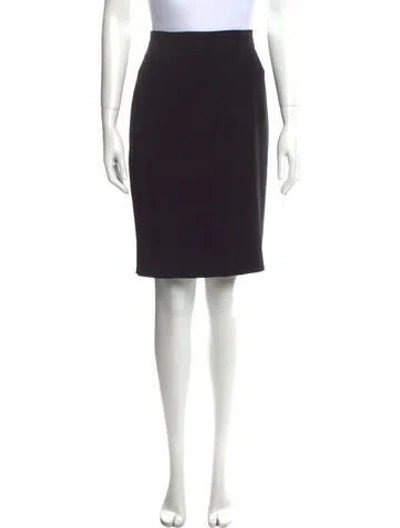 Pre-owned Ozbek Acetate Knee-length Skirt In Black