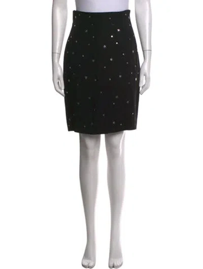 Pre-owned Ozbek Graphic Print Mini Skirt In Black