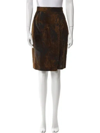 Pre-owned Ozbek Knee-length Skirt In Brown