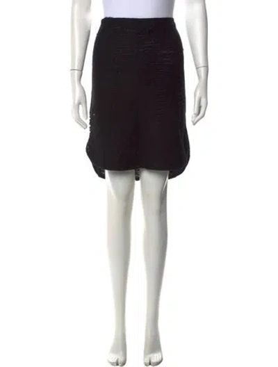 Pre-owned Ozbek Patterned Mini Skirt W/ Tags In Black