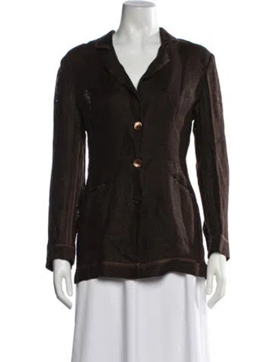 Pre-owned Ozbek Vintage 1990's Blazer In Brown
