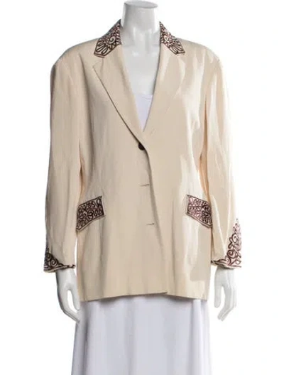 Pre-owned Ozbek Vintage 1990's Blazer In Neutral